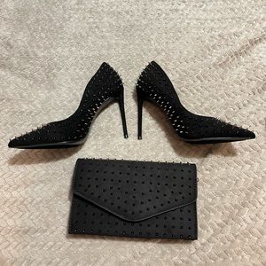 New set handbag +stilettos heels Steve Madden